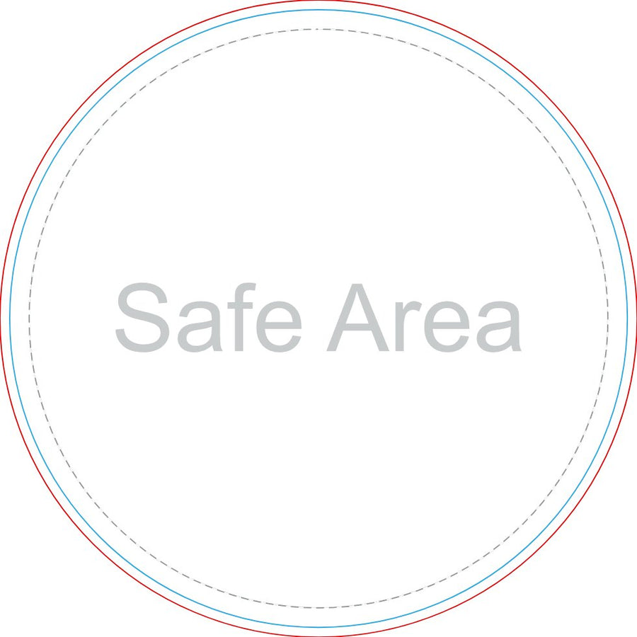 Template preview – 1" x 1" - Circle Stickers