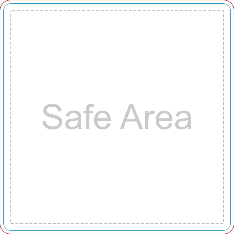 Template preview – 2" x 2" - Square Stickers