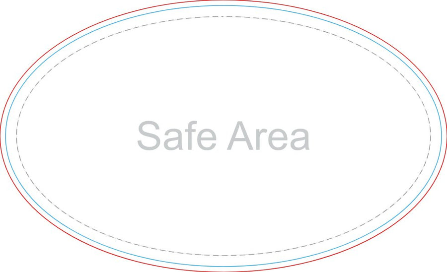 Template preview – 2" x 3" - Oval Stickers