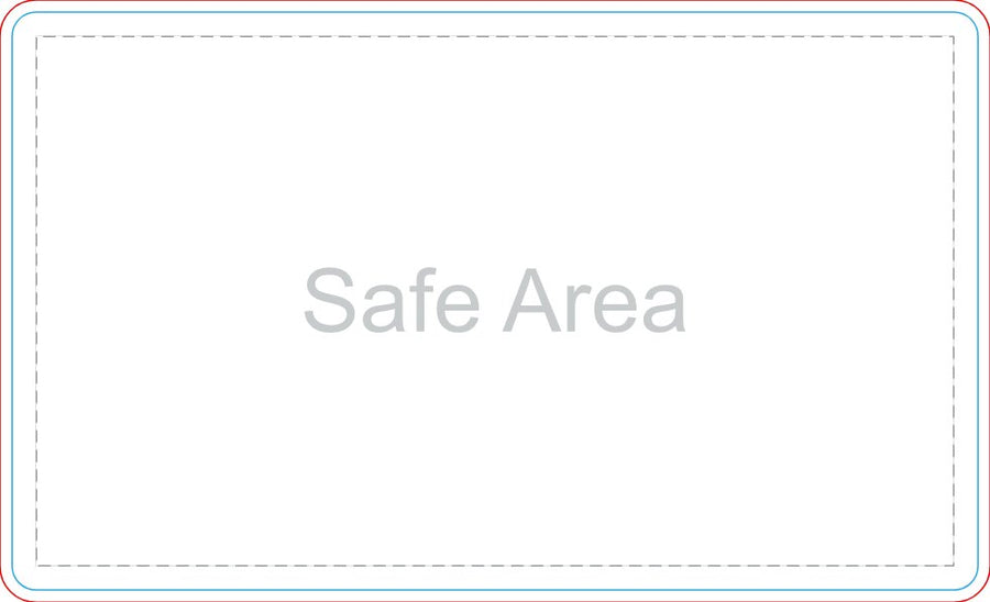 Template preview – 3" x 5" - Rectangle Stickers